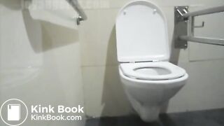 Public toilet poop