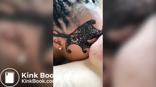 Black Scat Whore Feasts on her White Master's Waste