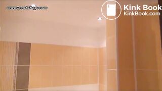 Dirty scat lesbians have fun in the bathtub