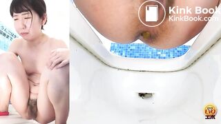 Asian Dorm Girl Held A HUGE Turd For Us