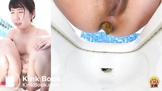 Asian Dorm Girl Held A HUGE Turd For Us