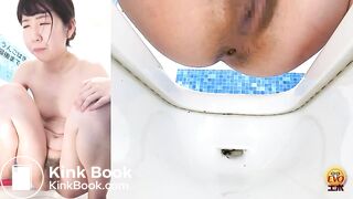 Asian Dorm Girl Held A HUGE Turd For Us