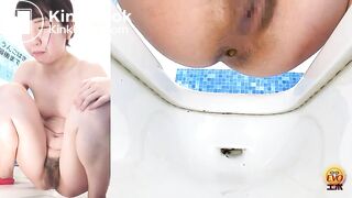 Asian Dorm Girl Held A HUGE Turd For Us