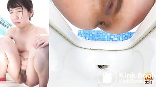 Asian Dorm Girl Held A HUGE Turd For Us