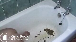 Kaz takes a big enema, great expulsion