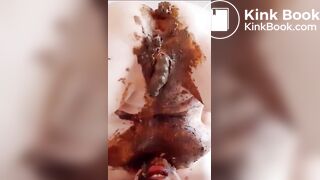 LINASCAT FORCED SHITTING scat girl on twitter compilation