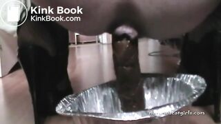 Big poop in a foil dish