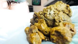 massive shit from girl asshole