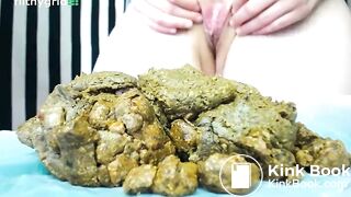 massive shit from girl asshole