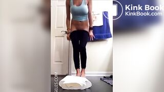 beautiful woman shitting