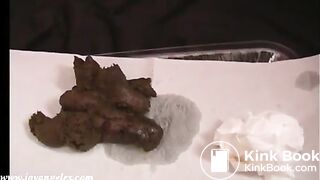 Starla pooping a big load on her sofa