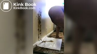 Explosive diarrhea on her own wall