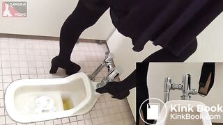 Japanese girl squat toilet