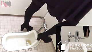 Japanese girl squat toilet