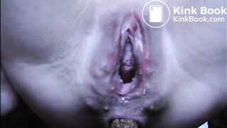 Mature bbw shitting closeup