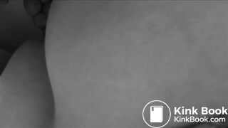 Big breasted lady expels an enema and unflushable poop