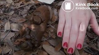 Beautiful Tegan births a monster poop