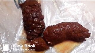 Masturbating and squirting after pooping out a hard turd