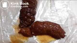 Masturbating and squirting after pooping out a hard turd