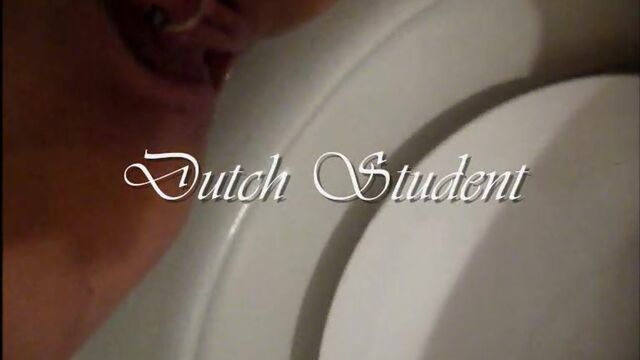 Dutch student toilet poop