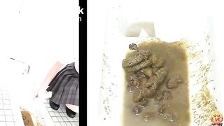 Japanese girl's huge enema expulsion