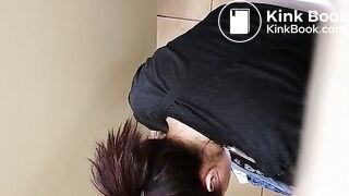 Pooping girl on spycam