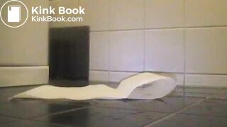 Pee and poop on a tiled floor