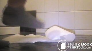 Pee and poop on a tiled floor