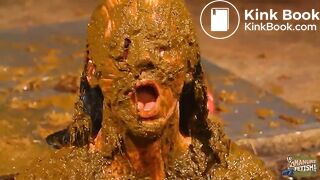 Betty has her whole face covered with cowshit