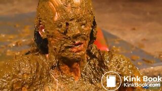 Betty has her whole face covered with cowshit