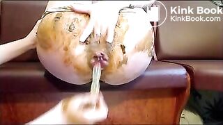 Lesbians enema fisting shitting and squirting