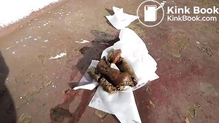 shitting on old boat