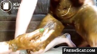 DirtyBarbaraEnjoysShittingInHerGirlfriendsHandsAndGettingFistedFullOfScatOnLiveWebcam