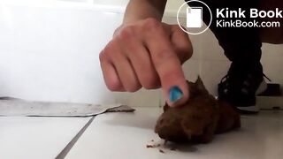 Big soft poop on bathroom floor