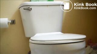 Straining out a huge shit