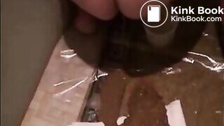 Mature woman shitting diarrhea on the floor