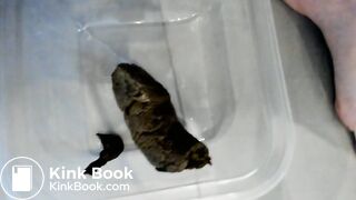 Blonde beauty's hard and painful poop