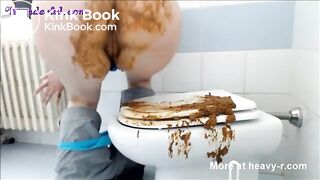 Shit on the toilet seat and smeared shit on the face