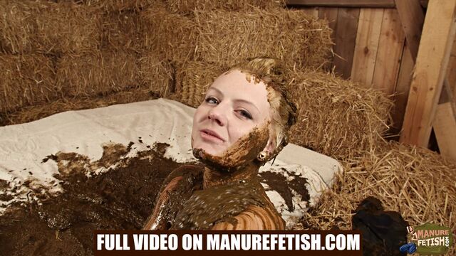 City Girl Emily Manure Spa Teaser - playing in cowshit