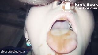 Elecebra - smelly bitter diahrrea and cock juice swallowing