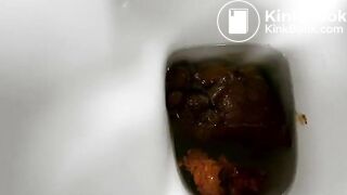 Very thick unflushable poop