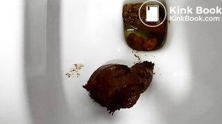 Very thick unflushable poop