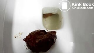 Very thick unflushable poop