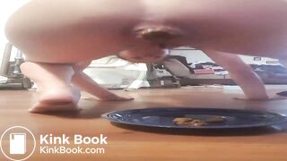 Foxyj shitting on a plate