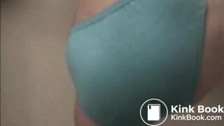 Girl is filling her panty with liquid shit