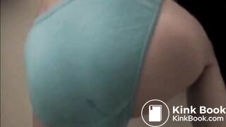 Girl is filling her panty with liquid shit