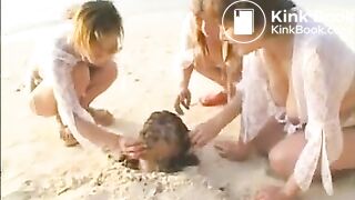 lesbian scat orgy on the beach 2018 aot 004