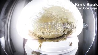 Huge messy poops on the toilet seat