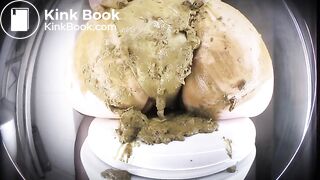 Huge messy poops on the toilet seat