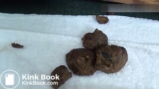 Raunchy poop off the side table